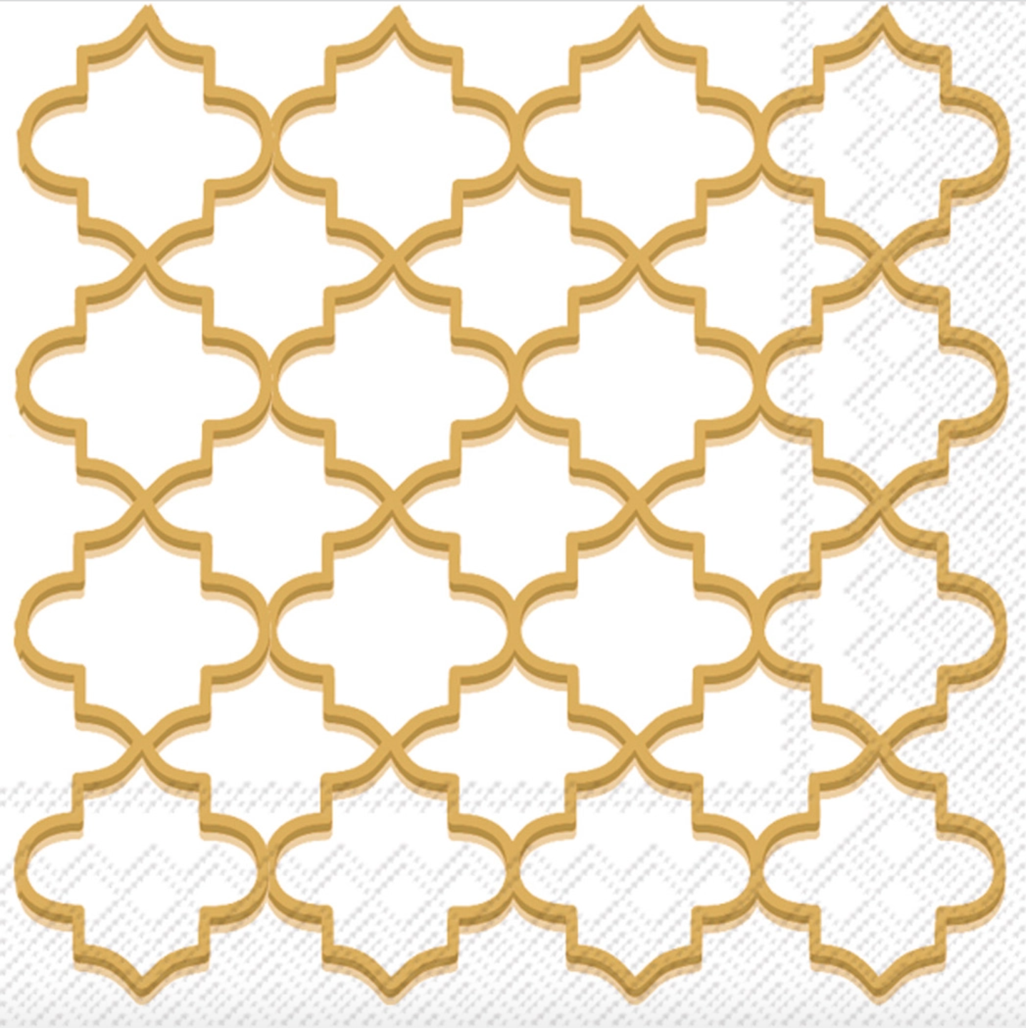 Cocktail Napkins Gold Moroccan Trellis