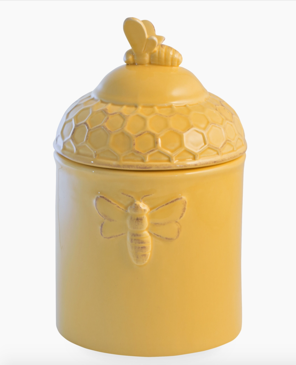 Jar Lidded Bee Honeycomb