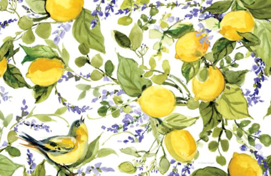 Watercolor Lemons Hardboard Placemat
