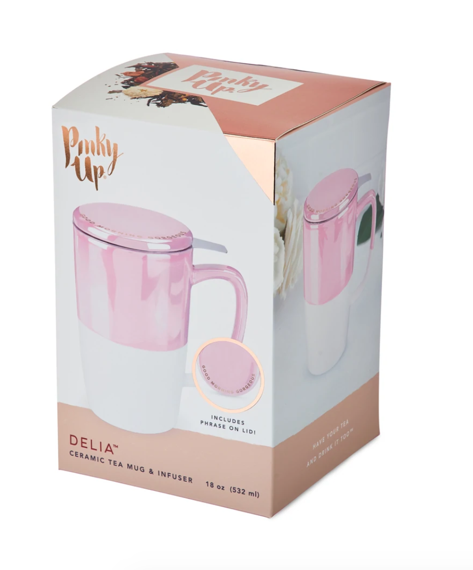 Mug & Infuser Delia Pink Tea