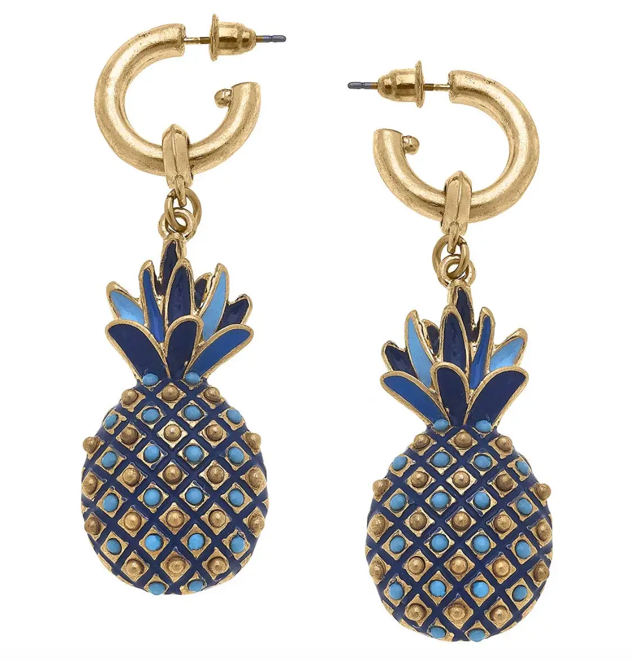 Pineapple Enamel Earrings