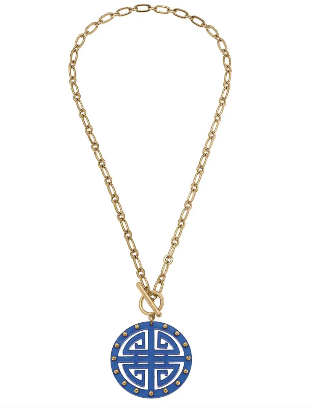 Tara Greek Keys Pendant Necklace