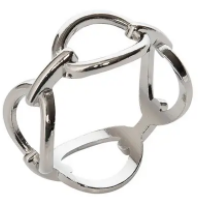 Napkin Ring Chain Link Silver