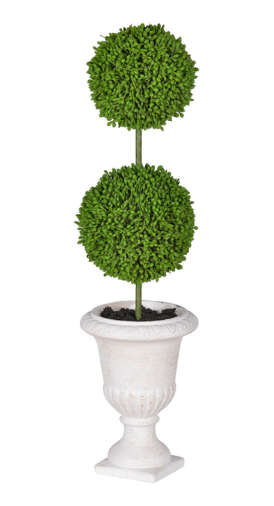Topiary Faux Boxwood Two Tier