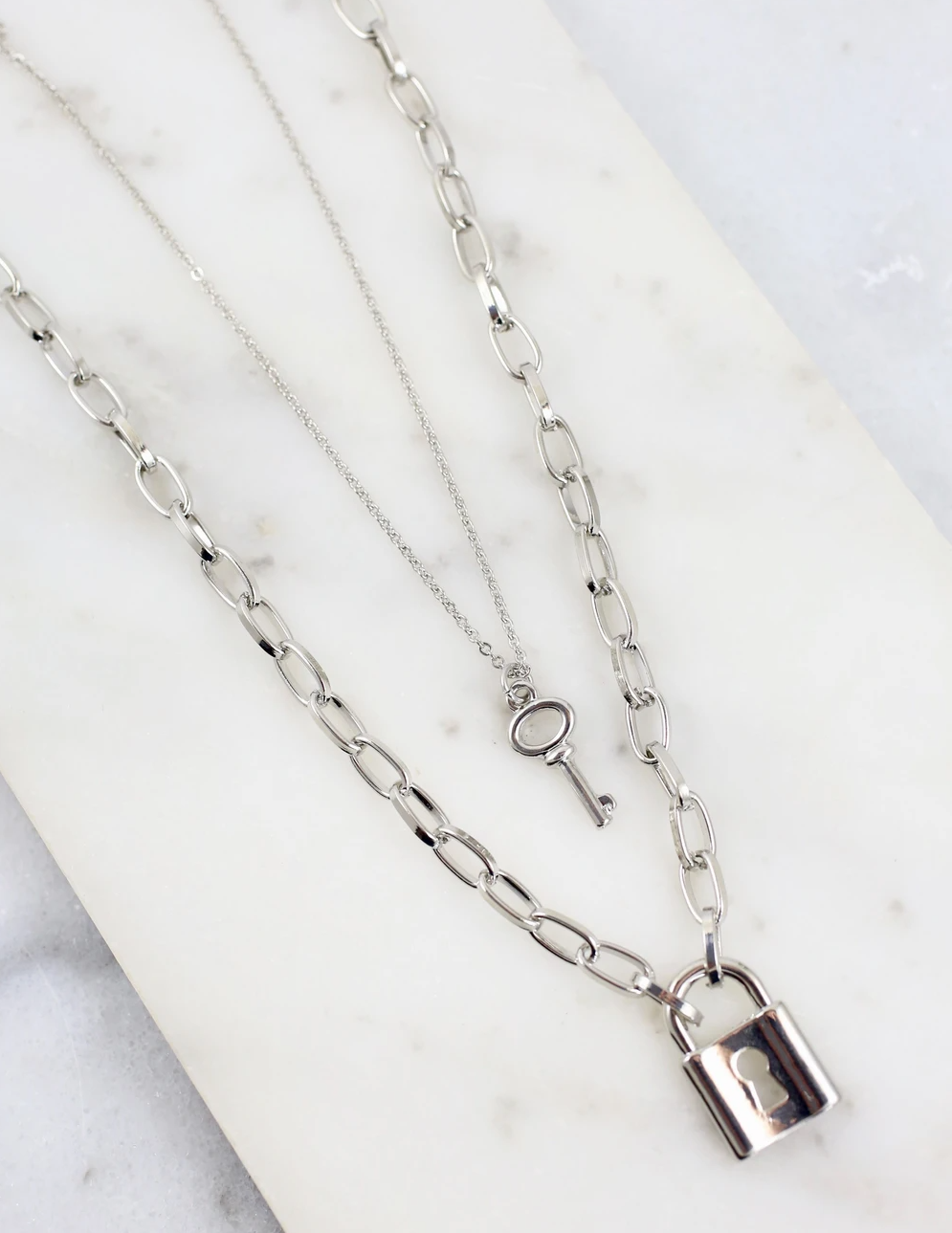 Lock & Key Layered Necklace