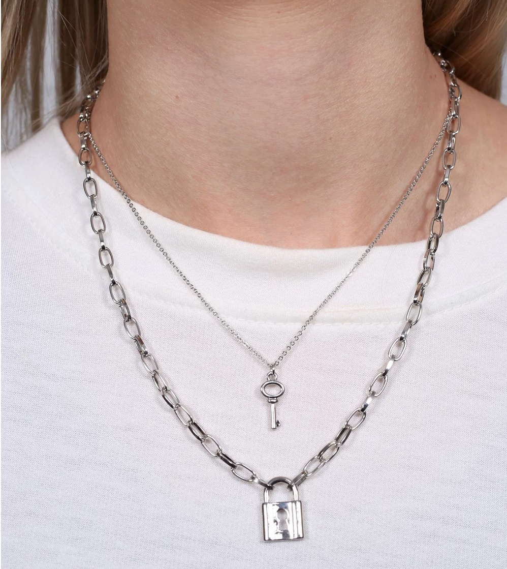 Lock & Key Layered Necklace