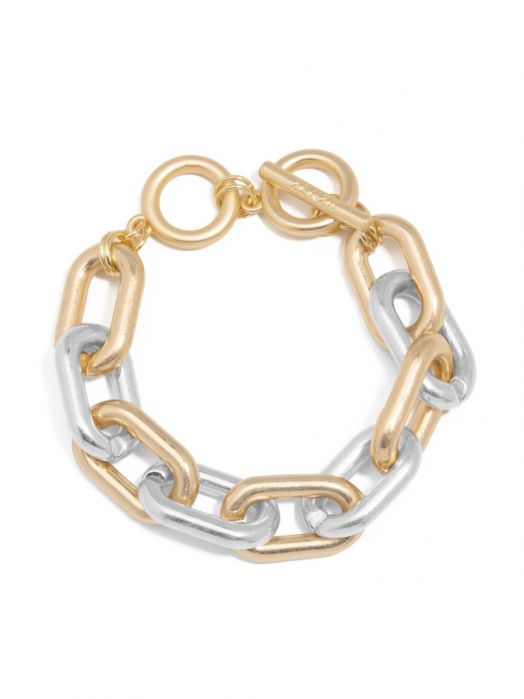 Bracelet Chunky Cable Link Gold & Silver