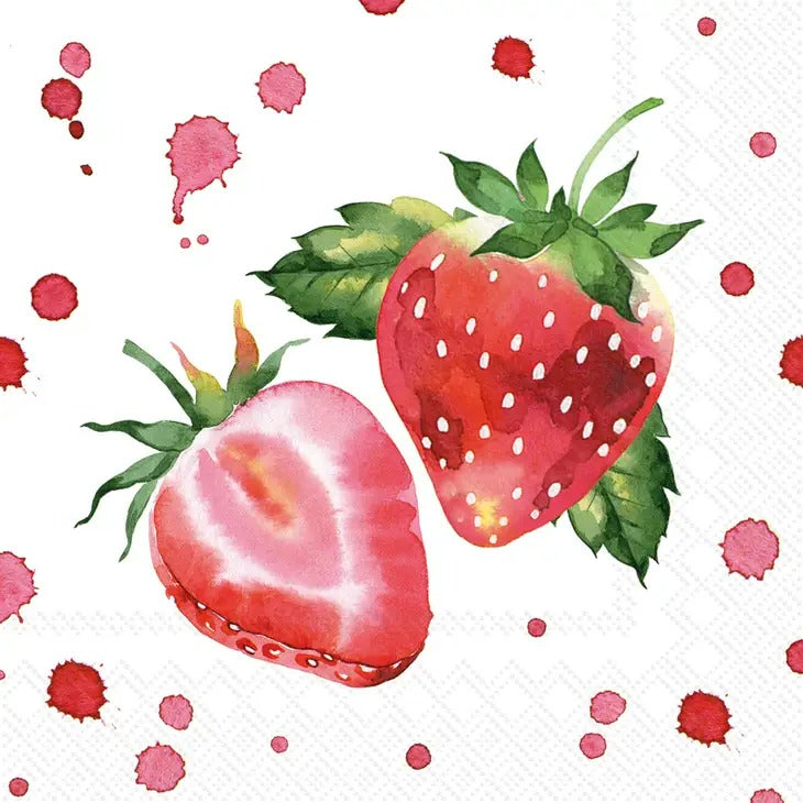 Cocktail Napkins Soft Strawberries