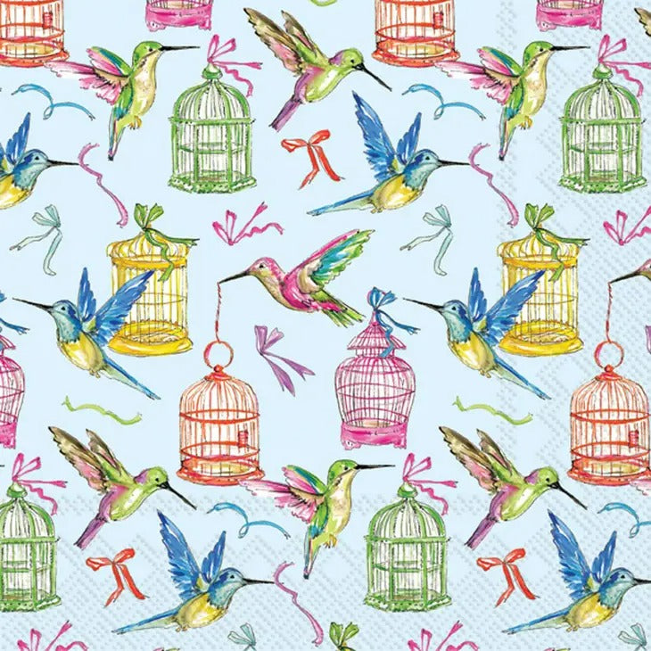 Cocktail Napkins Birds and Cages