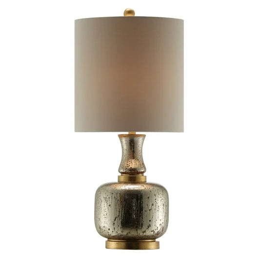 Lamp Metal Glass Gold Distressed Blakely