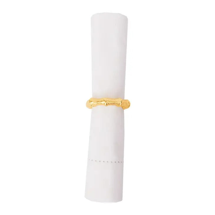 Napkin Ring Gold Bamboo