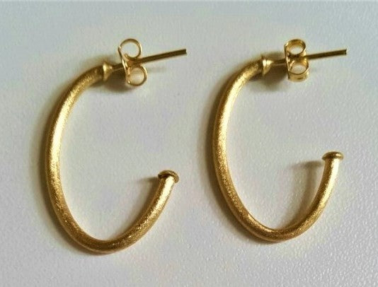 Earrings Hoop Thin Oval