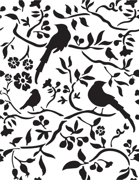 Silkscreen Stencil,  Songbirds