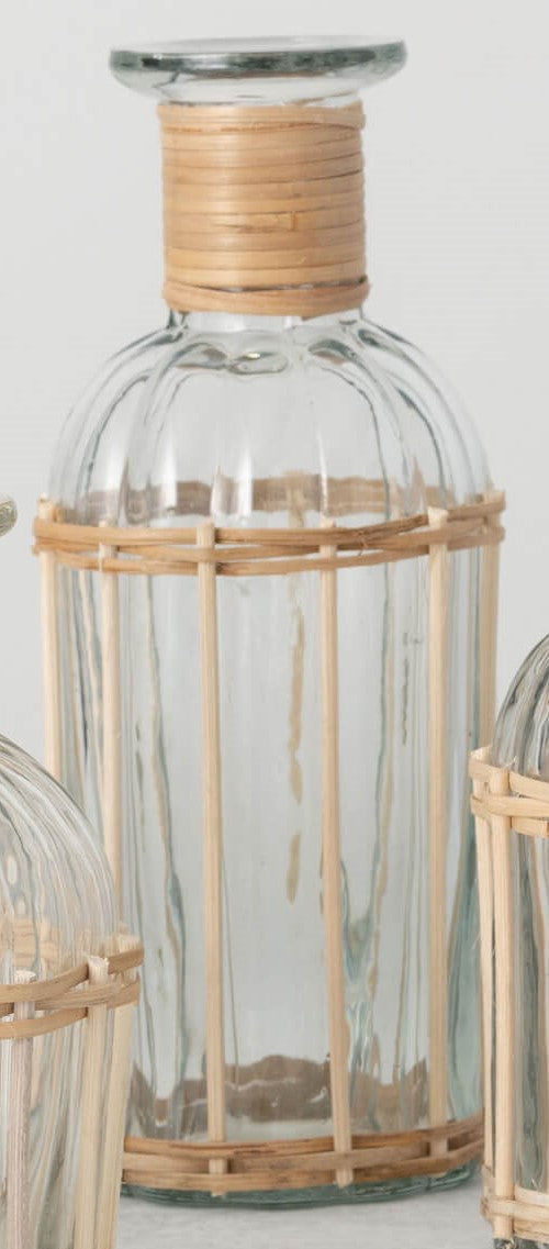 Bottle Bamboo Glass Large