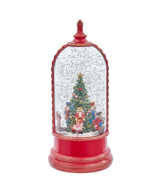 Lantern Water Musical Nutcracker and Ballet Scene Red 10.8"