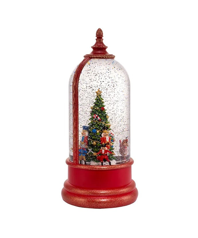 Lantern Water Musical Nutcracker and Ballet Scene Red 10.8"