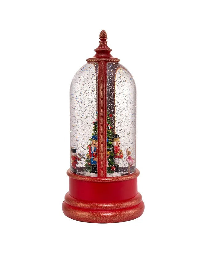 Lantern Water Musical Nutcracker and Ballet Scene Red 10.8"