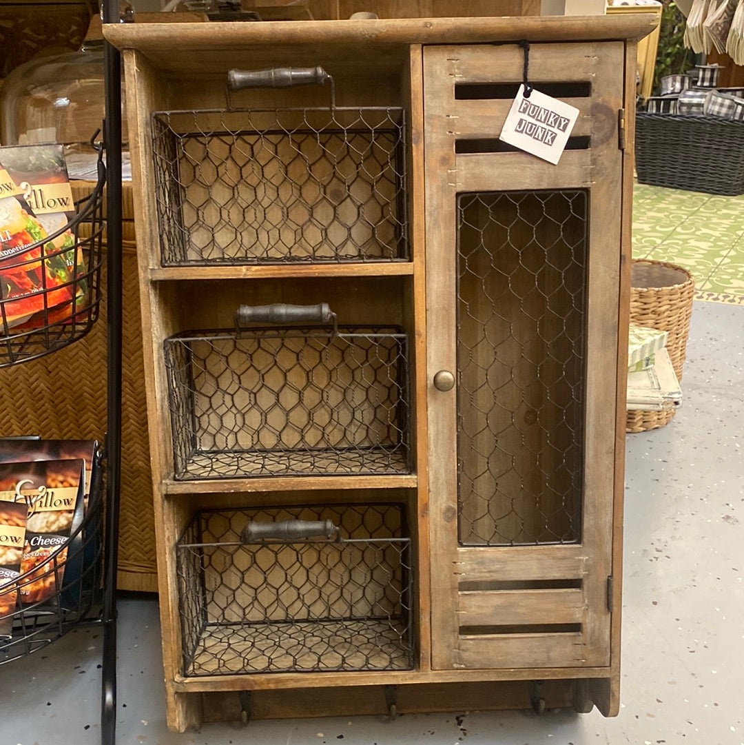 Cabinet Small Wire Basket Brown