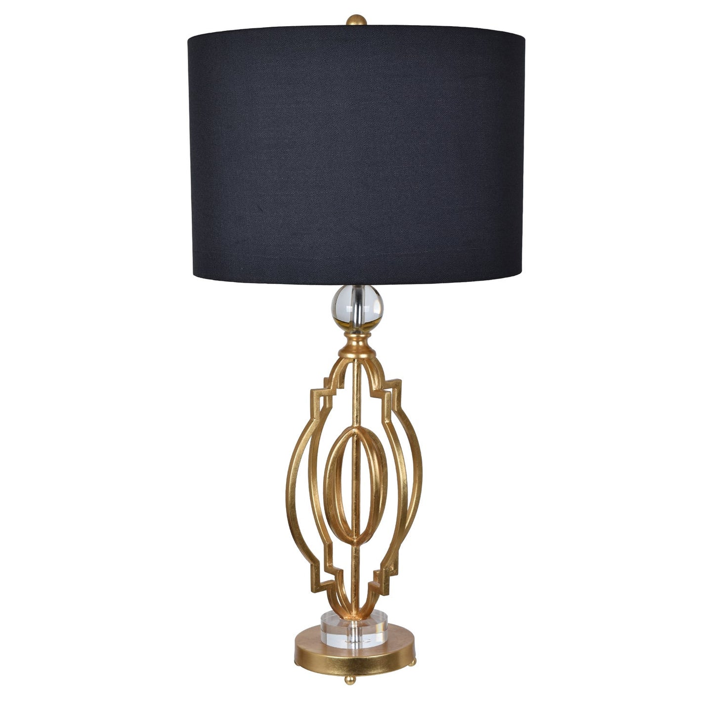 Lamp Table Black & Gold Evelyn