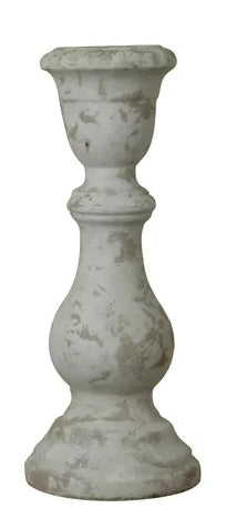 Candleholder Grey Distressed Small